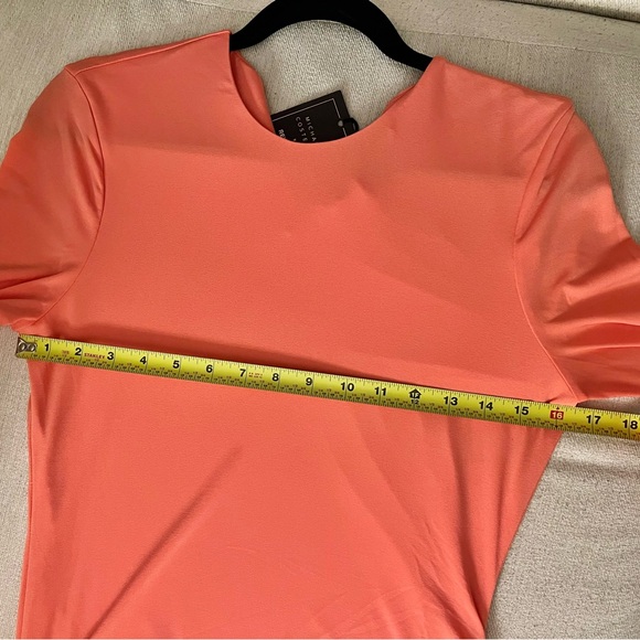 Michael Costello Molly Mini Dress in Coral - Picture 7 of 10